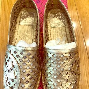 Tory Burch thatched logo espadrille